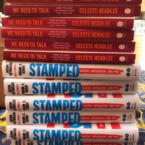 Stack of books.